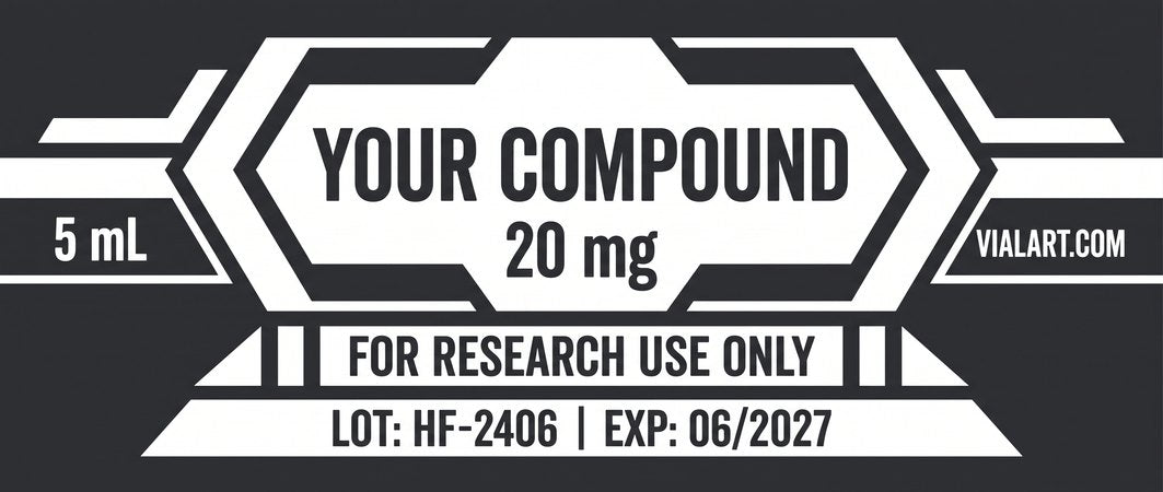 Holographic Foil label design generated with AI Label Studio by VialArt