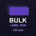 VialArt bulk label run - 1,000+ holographic vial labels