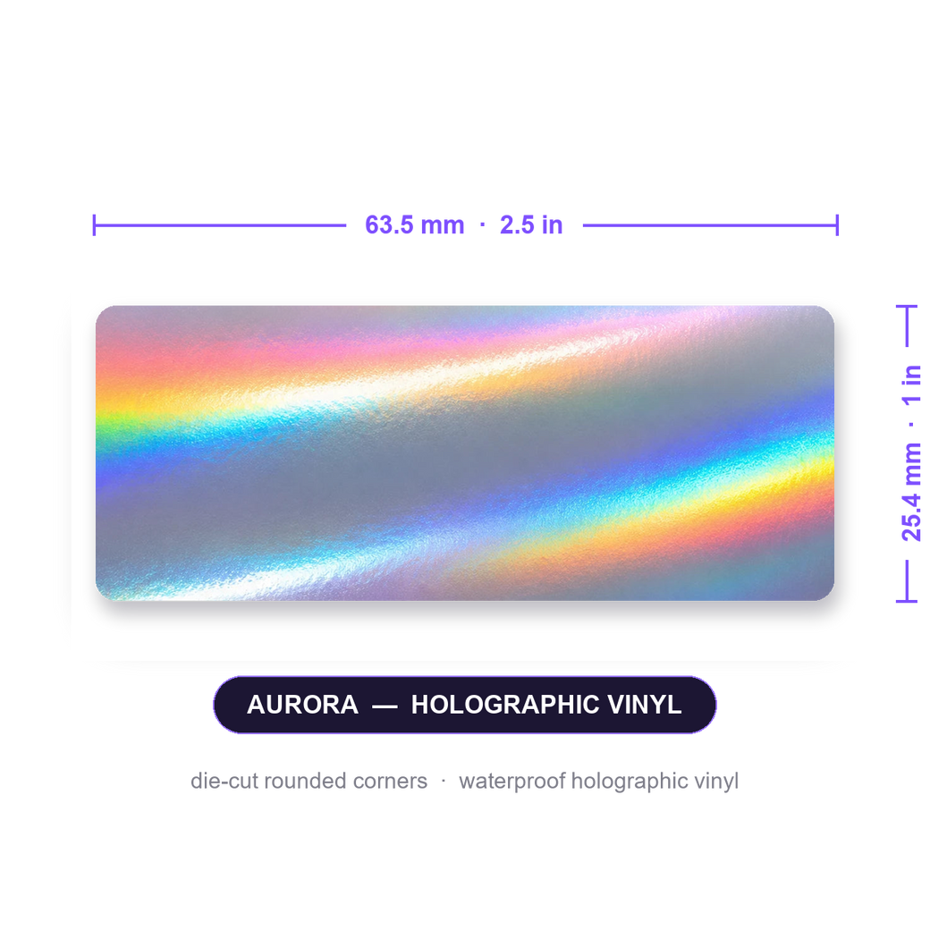 Custom holographic vial labels by VialArt