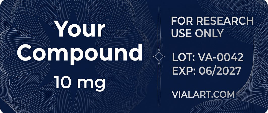 Professional label design generated with AI Label Studio by VialArt